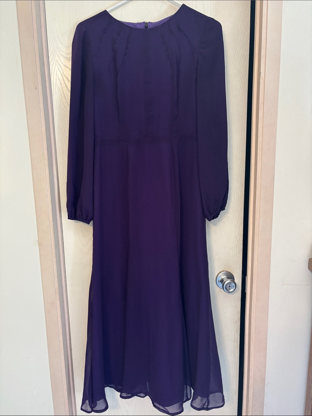Long Sleeve Maxi Dress in Deep Purple
